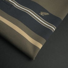 Tricou cu mânecă lungă pentru bărbați - Ares - Urban STRIPE - Kaki cu bleumarin