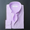 a purple and white checkered shirt on a black background