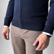 Pulover bărbătesc Premium Zip-UP - Bleumarin