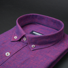 Cămașă din  bumbac cu in pentru bărbați - CAMELEON - Mov-Rose