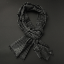 Eșarfă elegantă - Infinity - Gri închis cu negru