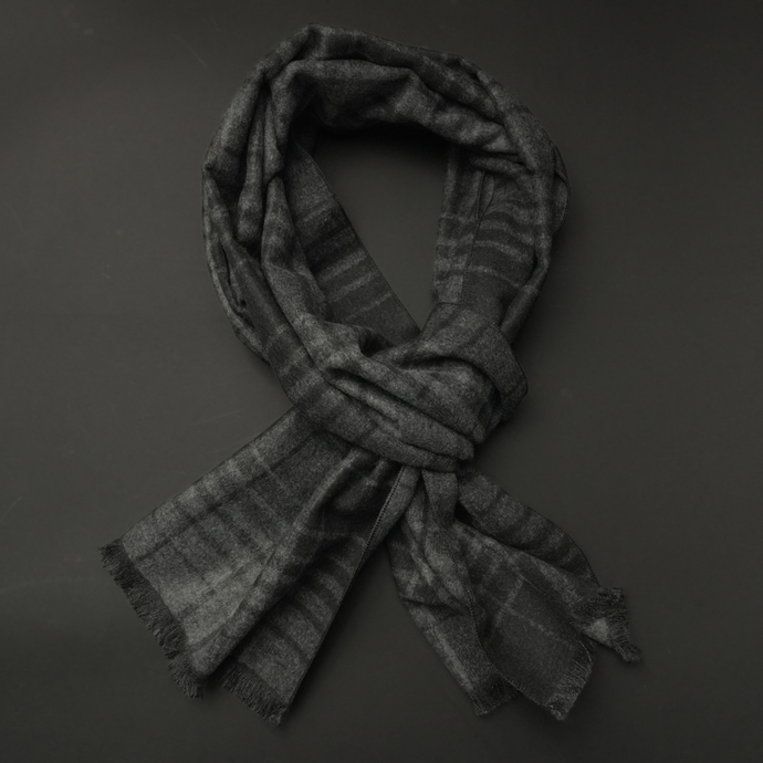 Eșarfă elegantă - Infinity - Gri închis cu negru