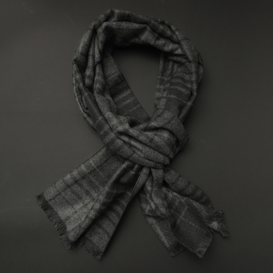 Eșarfă elegantă - Infinity - Gri închis cu negru