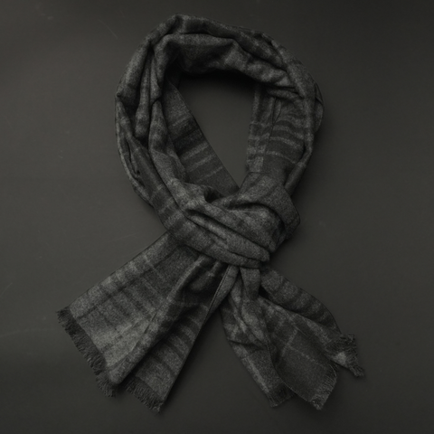 Eșarfă elegantă - Infinity - Gri închis cu negru