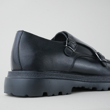 Pantofi bărbătești din piele - Double Monk ARMY - Negru
