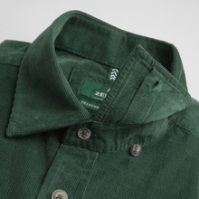 Cămașă din raiat fin - ZENMAN RoyalTOUCH™ - Corduroy EDITION - Verde Smarald