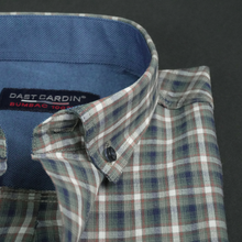 Cămașă pentru bărbați - Brescia - Verde cu bleumarin și cărămiziu