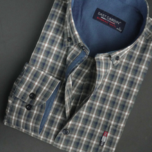 Cămașă pentru bărbați - Brescia - Verde cu bleumarin și cărămiziu