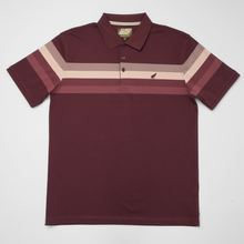 Tricou Polo pentru bărbați - ARES - CAPRI - Vișiniu cu roz pudră