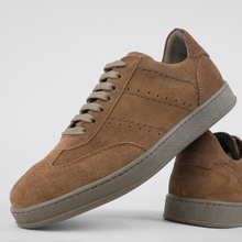 Pantofi bărbătești din piele - Baxter - Maro Cognac Velur