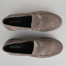 Pantofi bărbătești din piele - DeVille - Taupe - Velur
