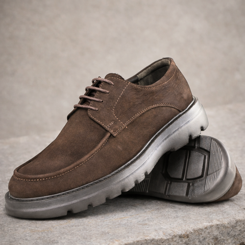 Pantofi bărbătești din piele - ZENMAN UltraLIGHT - Maro Năbuc