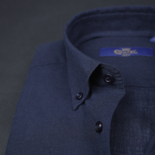 Cămașă Confex din in - Premium DeLuxe - Bleumarin