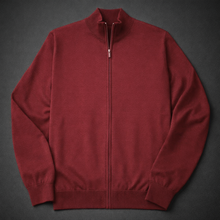 Pulover bărbătesc Premium Zip-UP - Roșu Imperial