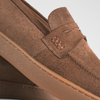 Pantofi bărbătești din piele - DeVille - Maro Cognac - Velur