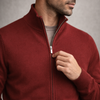 Pulover bărbătesc Premium Zip-UP - Roșu Imperial