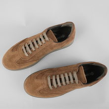 Pantofi bărbătești din piele - Baxter - Maro Cognac Velur