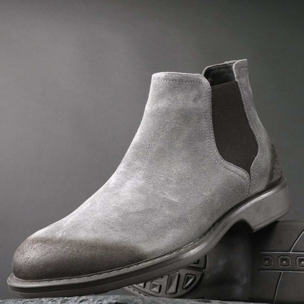 Ghete piele naturală - Burton - Gri Velur