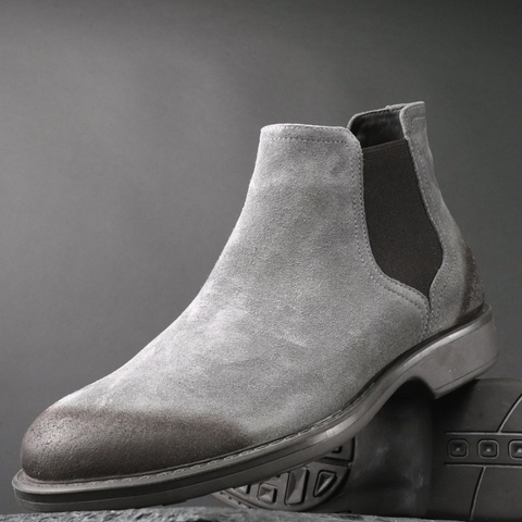 Ghete piele naturală - Burton - Gri Velur