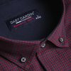 Cămașă bărbătească - Vrancea - Roșu cu bleumarin