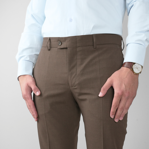 Pantaloni eleganți Confex  - Royal Cut - Maro închis