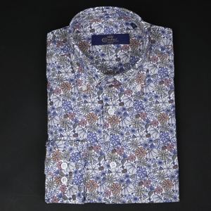 Cămașă Confex din in - BRACCIANO - Model floral - M5