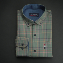 Cămașă pentru bărbați - Roma - Kaki cu galben