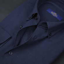 Cămașă Confex din in - Premium DeLuxe - Bleumarin