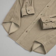 Cămașă din raiat fin - ZENMAN RoyalTOUCH™ - Corduroy EDITION - Taupe Nobil