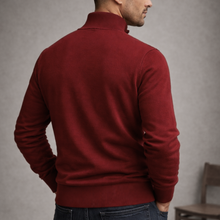 Pulover bărbătesc Premium Zip-UP - Roșu Imperial