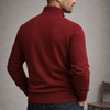 Pulover bărbătesc Premium Zip-UP - Roșu Imperial