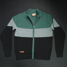 Pulover cu fermoar Ares - ATLAS - Turcoaz cu gri și negru