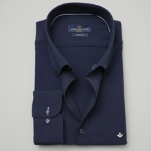 Cămașă Porto Lucciano - AMALFI AirTexture™ - Bleumarin Midnight