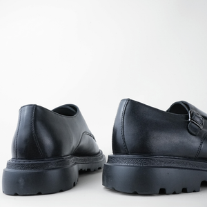 Pantofi bărbătești din piele - Double Monk ARMY - Negru