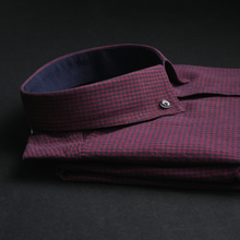 Cămașă bărbătească - Vrancea - Roșu cu bleumarin