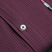 Cămașă bărbătească - Vrancea - Roșu cu bleumarin