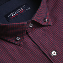 Cămașă bărbătească - Vrancea - Roșu cu bleumarin