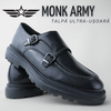 Pantofi bărbătești din piele - Double Monk ARMY - Negru
