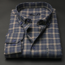 Cămașă groasă pentru bărbați - Timișoara - Bleumarin cu maro