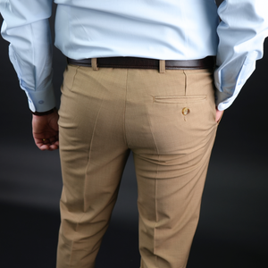 Pantaloni eleganți Confex - Bej Camel