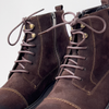 Ghete vintage din piele naturală - Gary - Maro Velur - WAX Effect