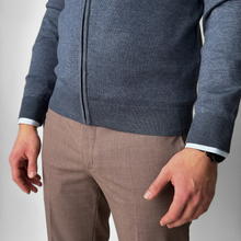Pulover bărbătesc Premium Zip-UP - Gri petrol