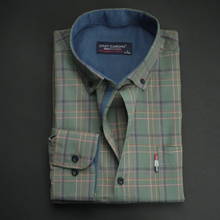 Cămașă pentru bărbați - Roma - Kaki cu galben