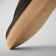 Pantofi bărbătești din piele - Folk - Maro ciocolată velur