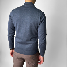Pulover bărbătesc Premium Zip-UP - Gri petrol