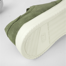 Pantofi bărbătești din piele - Urban FLEX - Verde Velur - Wax EFFECT