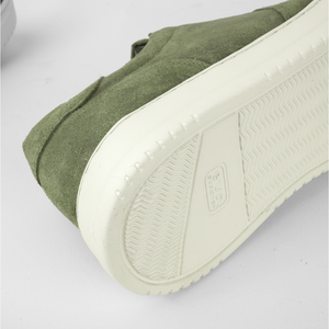 Pantofi bărbătești din piele - Urban FLEX - Verde Velur - Wax EFFECT