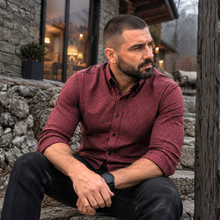 Cămașă bărbătească - Confex - Carpați - Roșu rustic