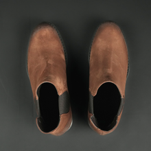 Ghete piele naturală - Burton - Maro Cognac Velur