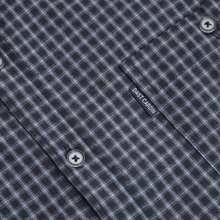 Cămașă groasă pentru bărbați - Modena - Negru cu bleu